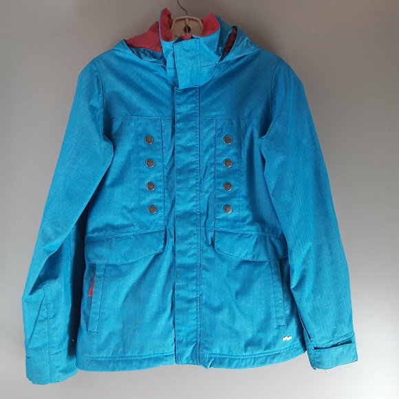 Women's Foursquare Burton Winter Ski Snowboard Jacket, Turquoise Blue S - Picture 1 of 16